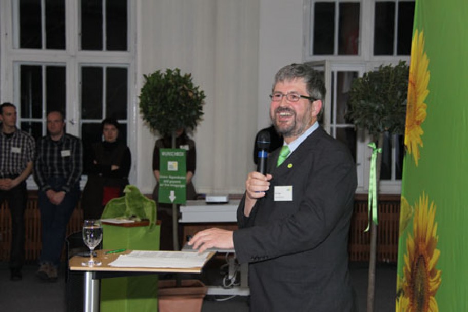 Axel Vogel ließ ein Jahr Grüne Politik im Brandenburger Landtag Revue passieren...und richtete den Blick nach vorn. © Fraktion