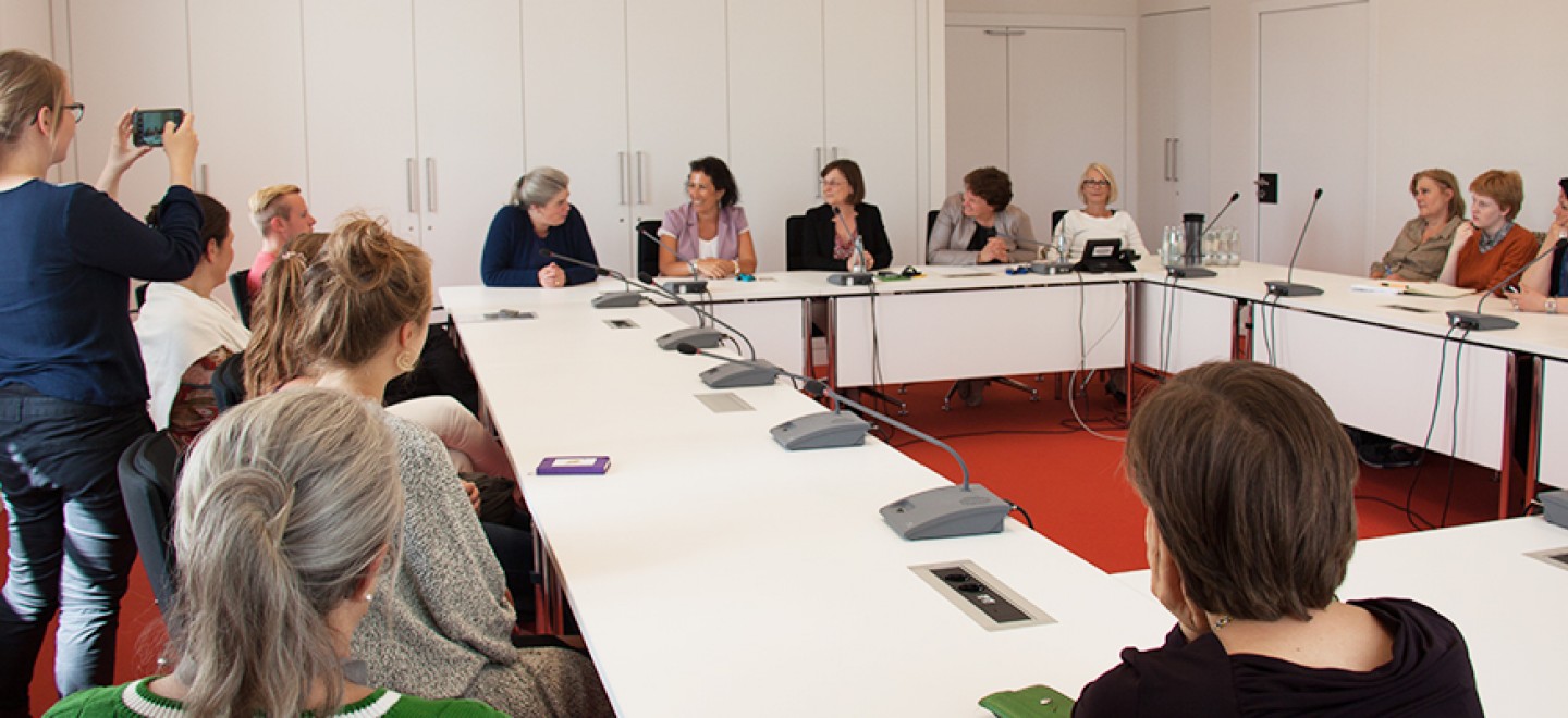 Mentorinnentreffen am 21. Juni 2016 im Landtag mit dem Landesverband und der Fraktion und den frauenpolitischen Sprecherinnen © Katharina Buri/Fraktion