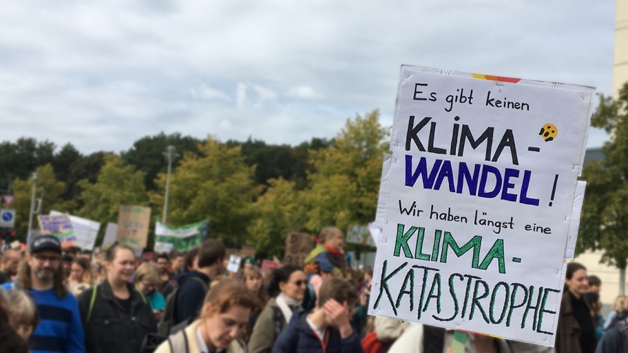 Demoplakat Klimawandel
